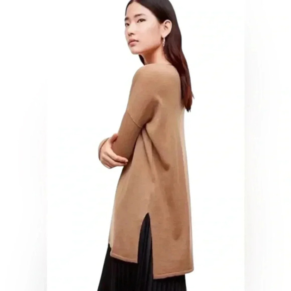 NWOT, Aritzia Babaton Erin Wool Blend Relaxed Fit Brown Sweater, Small - Picture 2 of 9